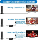 Dododuck 2023 Amplified HD Digital Antenna for Smart TV Indoor. Long 500 Miles Range, High Gain Indoor/Outdoor TV Antenna, Supports 4K and 1080p and Older Smart TVs (2034)