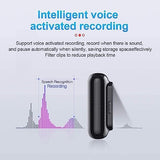Dododuck Q77 Digital Voice Recorder for Meetings, Lectures, Interviews, 500 Hours Battery Recording Time, Magnetic, Now Play Recordings on Your iPhone or Android Phone (128 GB)
