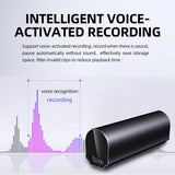 Dododuck Professional Q78 Digital Voice Recorder for Lectures, Meetings, Newest Upgraded Version of Q77, 500 Hours Continuous Battery Recording Time, Magnetic, Aluminum Alloy (32 GB)