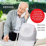Dododuck Corded Big Button Phone for Seniors, Caller ID, Extra Loud Ringer, Adjustable Volume and Long Cord, for Hearing Impaired
